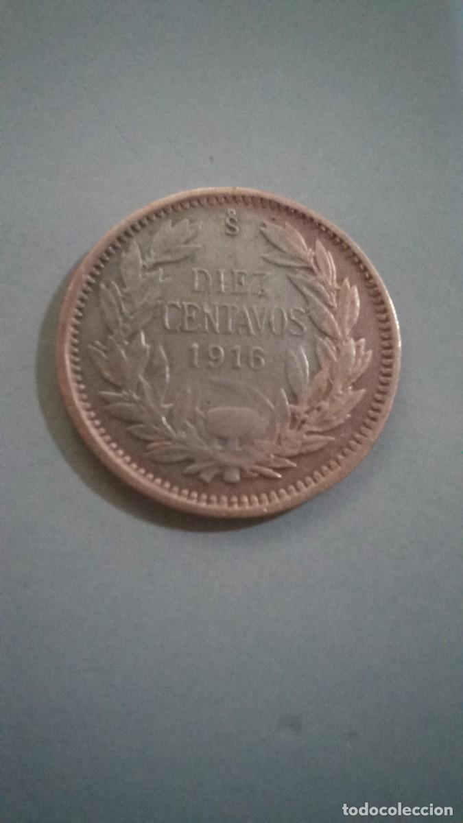 Monedas antiguas de Am&eacute;rica: Moneda de Chile de 10 centavos, 1916 - Foto 1