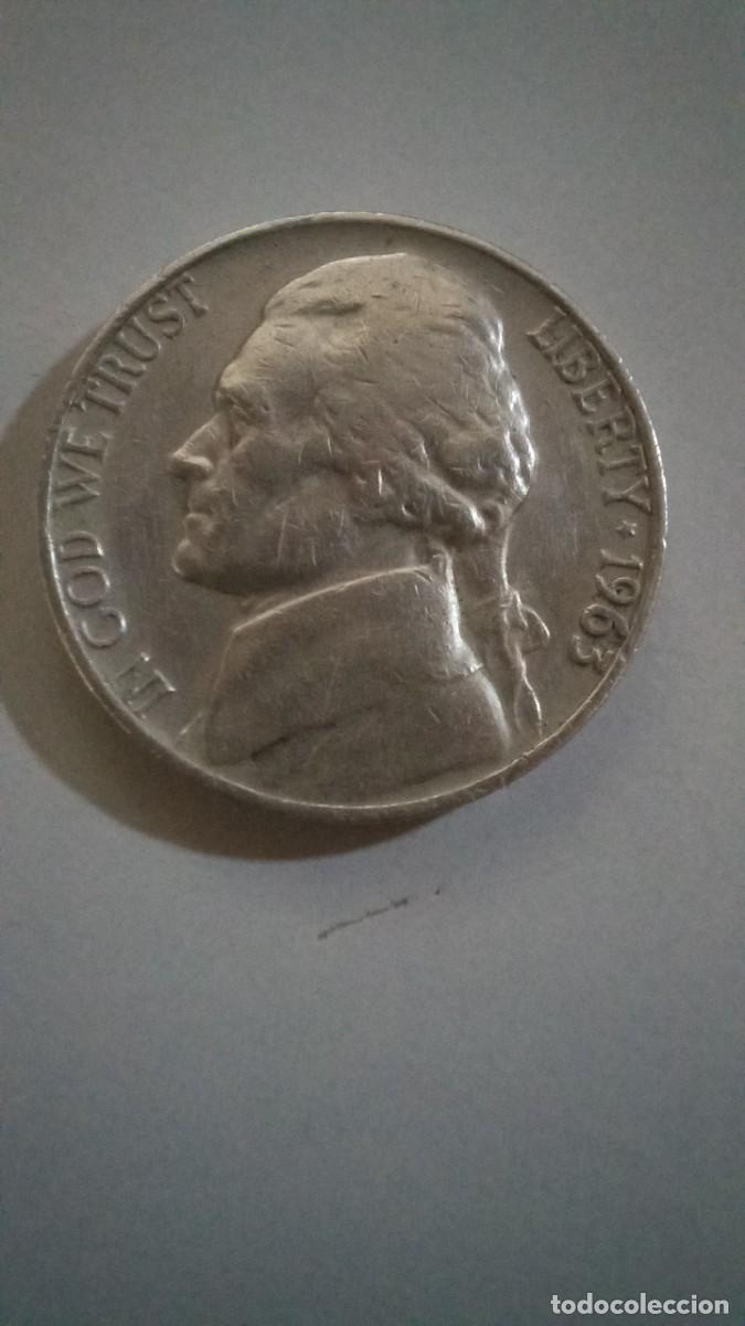 Monedas antiguas de Am&eacute;rica: Moneda de EEUU de 5 centavos, 1963 - Foto 1