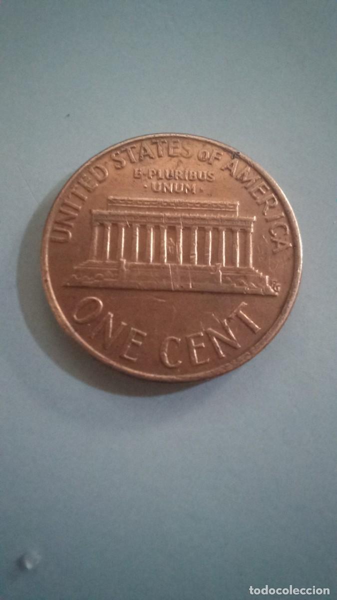 Monedas antiguas de Am&eacute;rica: Moneda de EEUU de 1 centavo, error en el centrado, 1974 - Foto 2