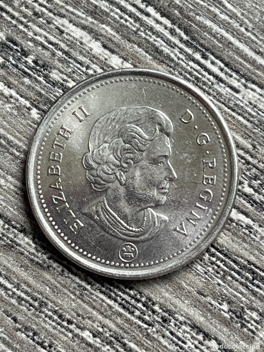 Monedas antiguas de Am&eacute;rica: Moneda 25 c&eacute;ntimos Canad&aacute; | 2008 - Foto 2