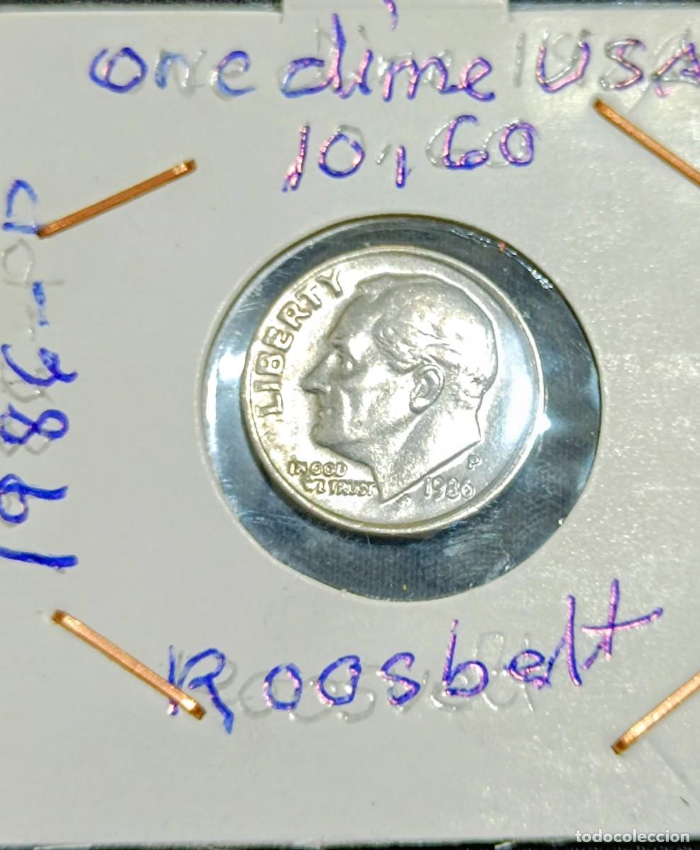 Monedas antiguas de Am&eacute;rica: Moneda one dinem USA. - Foto 4