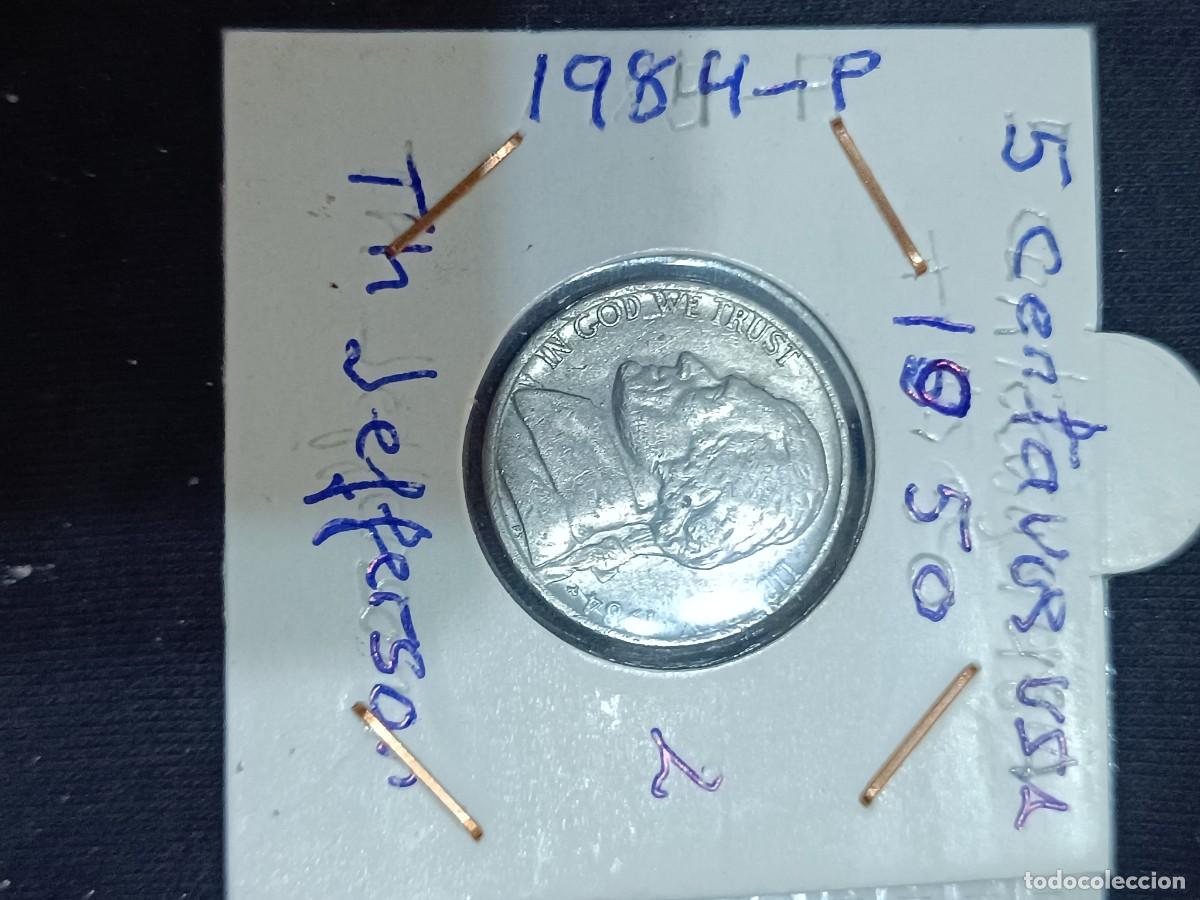 Monedas antiguas de Am&eacute;rica: Moneda cinco centavos de d&oacute;lar USA. - Foto 3