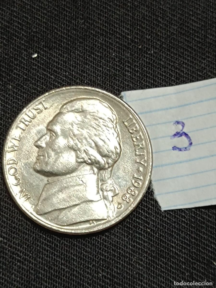 Monedas antiguas de Am&eacute;rica: Moneda cinco centavos de d&oacute;lar USA. - Foto 1