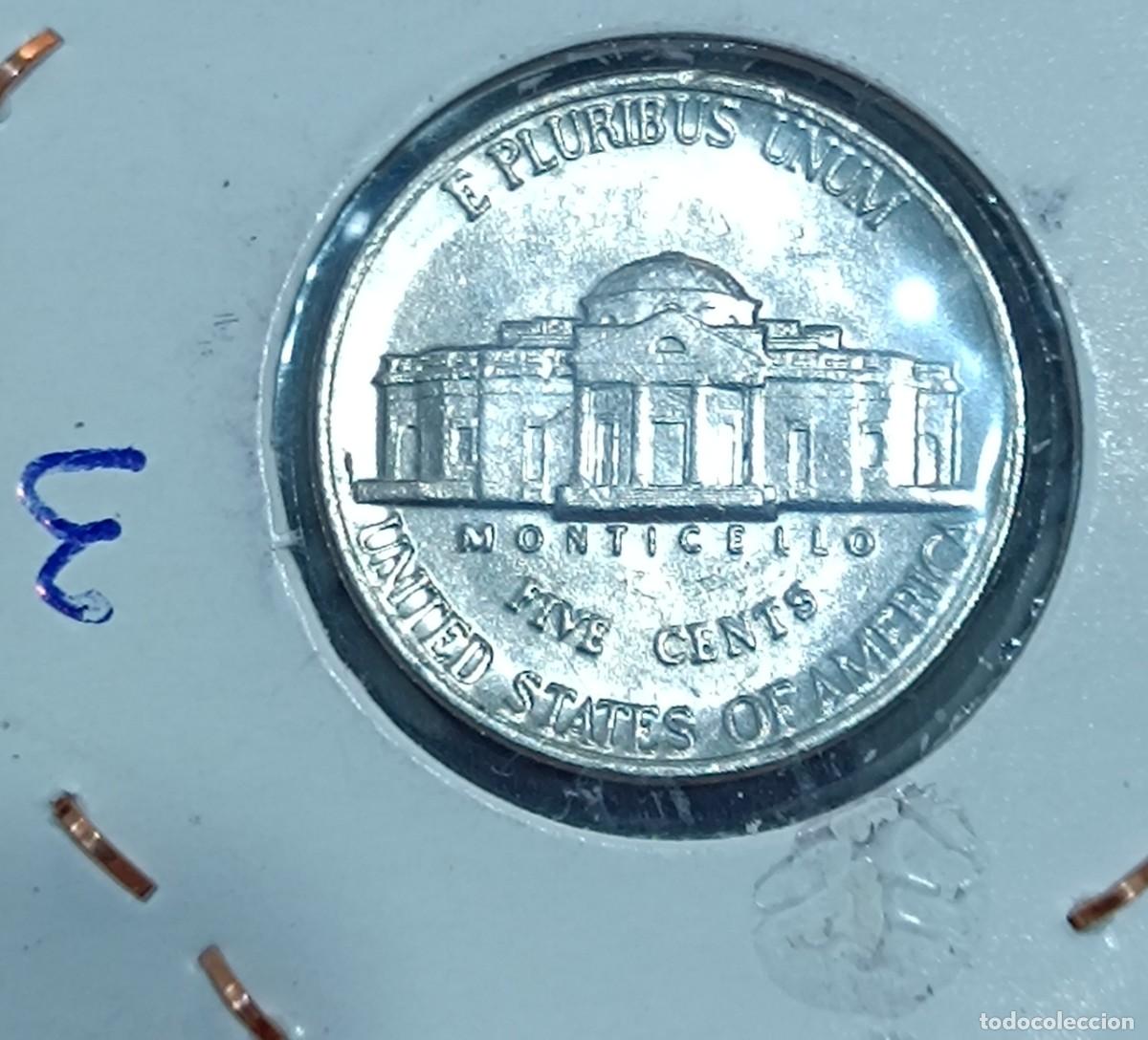 Monedas antiguas de Am&eacute;rica: Moneda cinco centavos de d&oacute;lar USA. - Foto 3