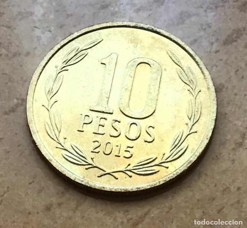 Monedas antiguas de Am&eacute;rica: 10 pesos de Chile. A&ntilde;o 2015 - Foto 1