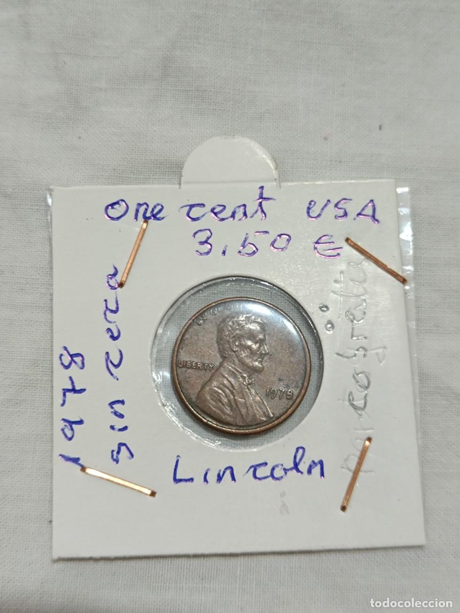 Monedas antiguas de Am&eacute;rica: Moneda one cent de d&oacute;lar USA. - Foto 4