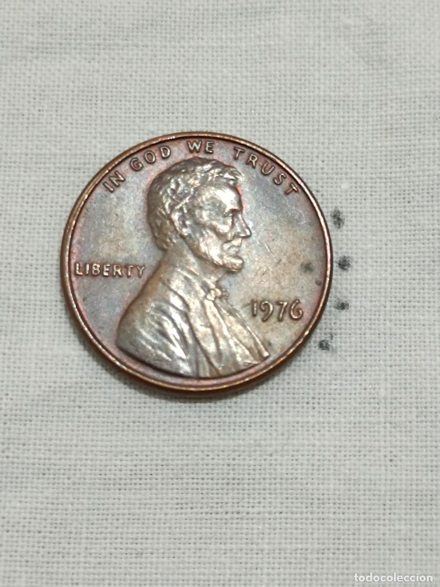 Monedas antiguas de Am&eacute;rica: Moneda one cent de d&oacute;lar USA. - Foto 1