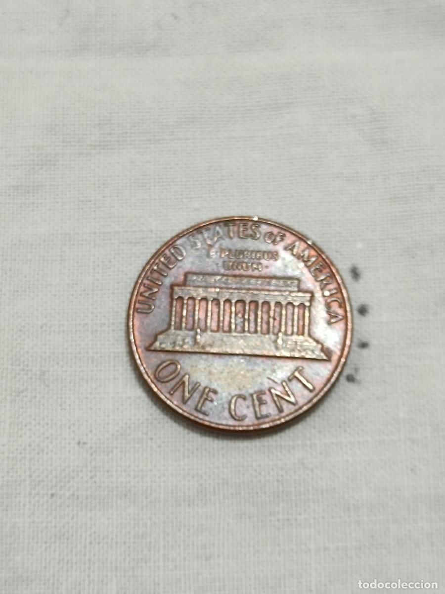 Monedas antiguas de Am&eacute;rica: Moneda one cent de d&oacute;lar USA. - Foto 3