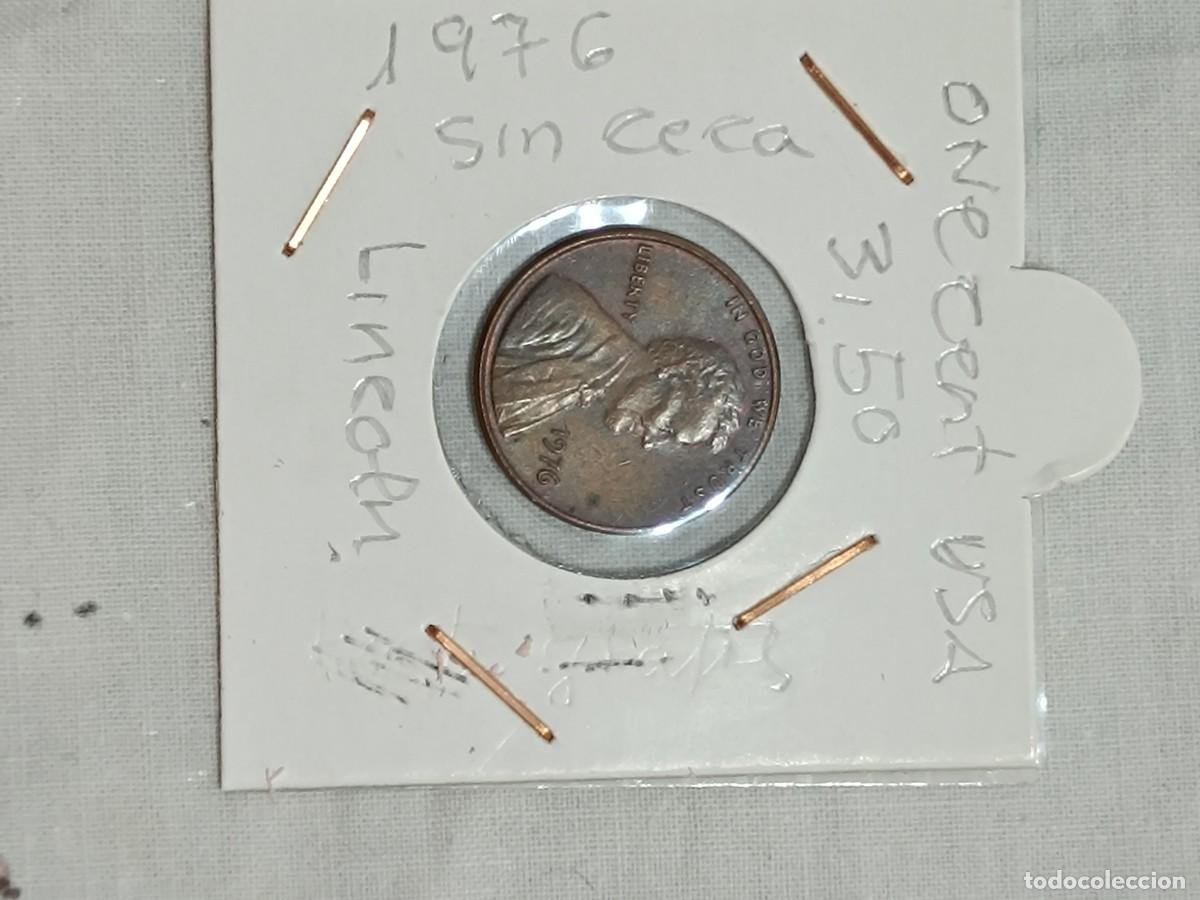 Monedas antiguas de Am&eacute;rica: Moneda one cent de d&oacute;lar USA. - Foto 4
