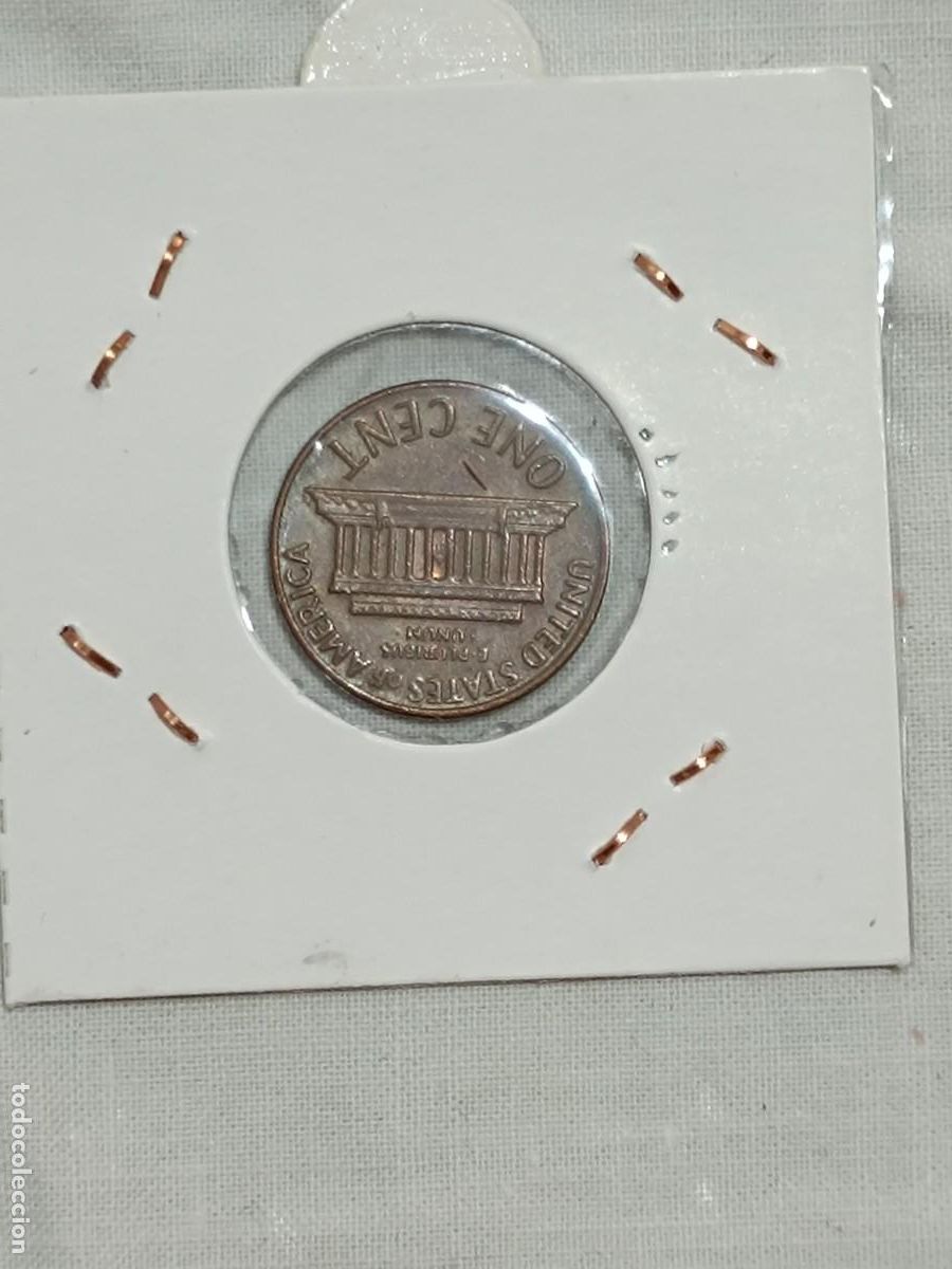 Monedas antiguas de Am&eacute;rica: Moneda one cent de d&oacute;lar USA. - Foto 3