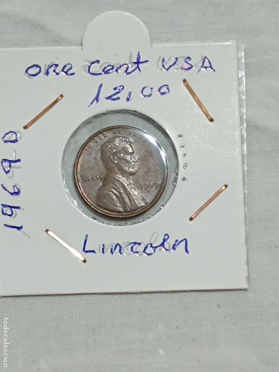 Monedas antiguas de Am&eacute;rica: Moneda one cent de d&oacute;lar USA. - Foto 4