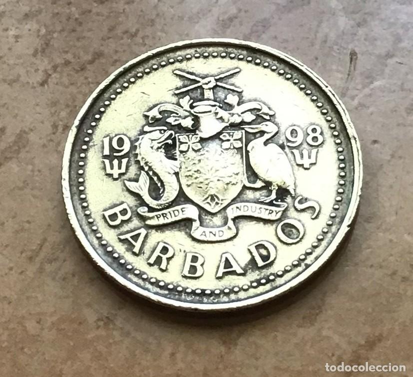 Monedas antiguas de Am&eacute;rica: 5 centavos de Barbados. A&ntilde;o 1998 - Foto 1