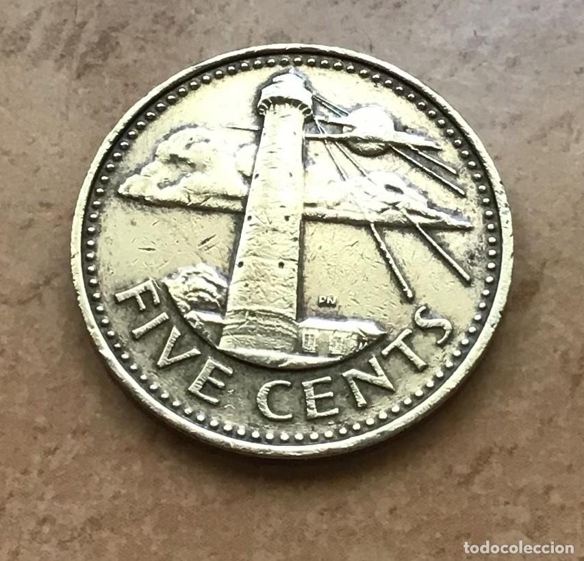 Monedas antiguas de Am&eacute;rica: 5 centavos de Barbados. A&ntilde;o 1998 - Foto 2
