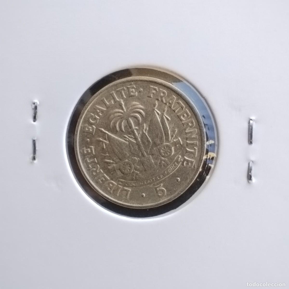 Monedas antiguas de Am&eacute;rica: Moneda 5 centimos, Hait&iacute; 1958 - Foto 1