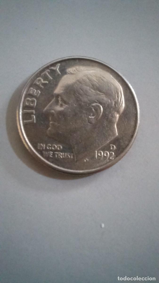 Monedas antiguas de Am&eacute;rica: Moneda de EEUU de 1 dime, 1992 D - Foto 1