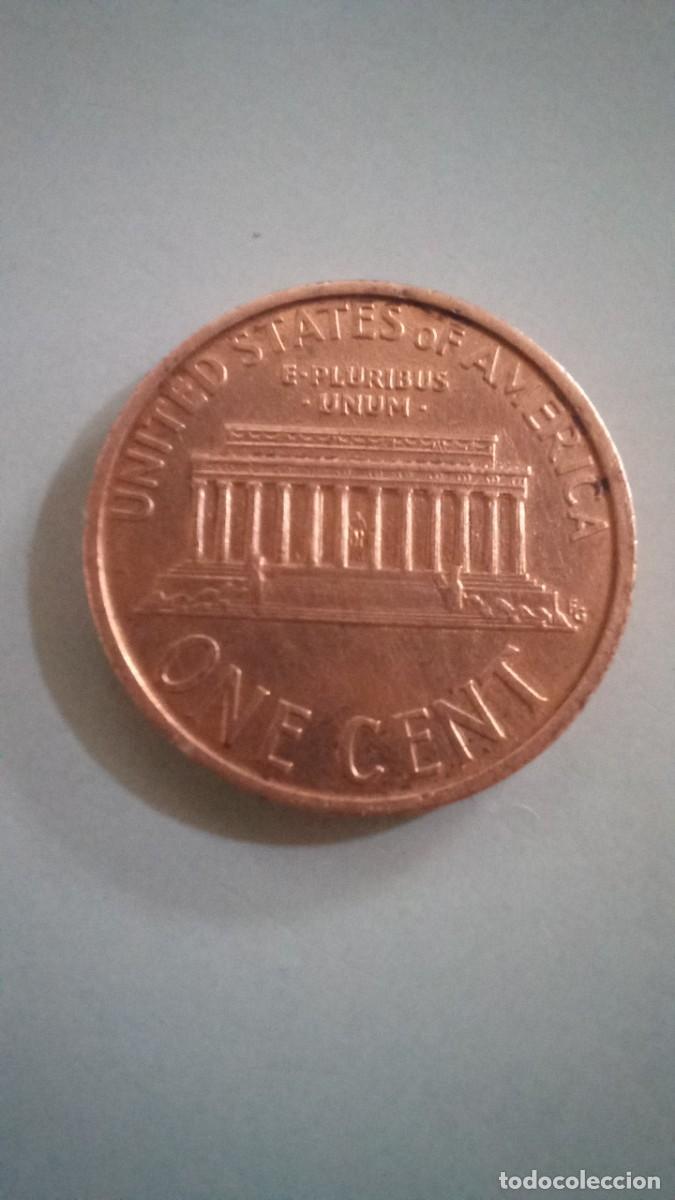 Monedas antiguas de Am&eacute;rica: Moneda de EEUU de 1 centavo, close AM, 1993 D - Foto 2