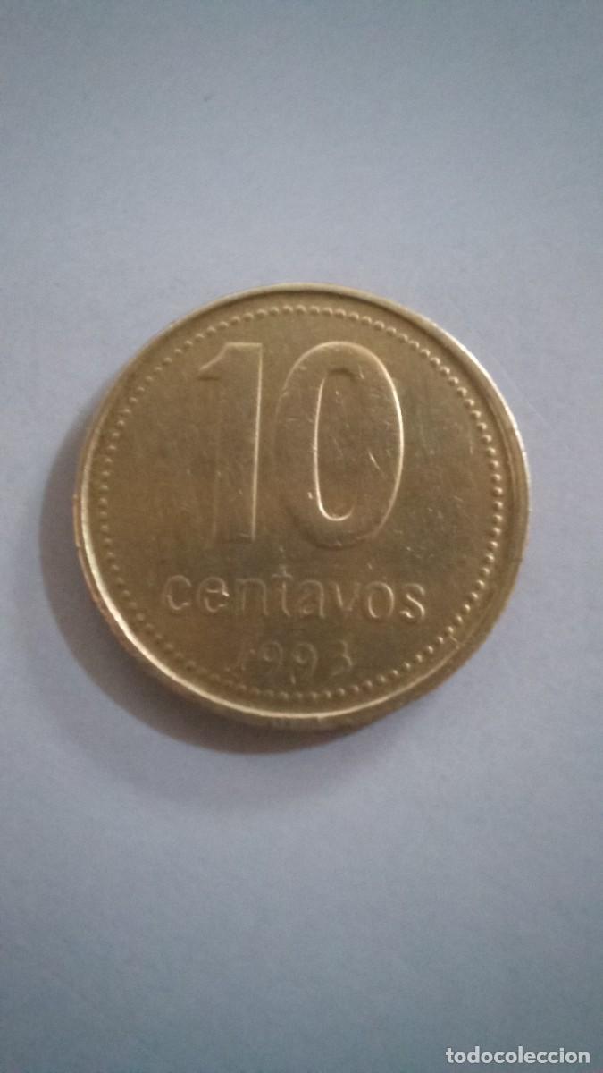 Monedas antiguas de Am&eacute;rica: Moneda de Argentina de 10 centavos, 1993 - Foto 2