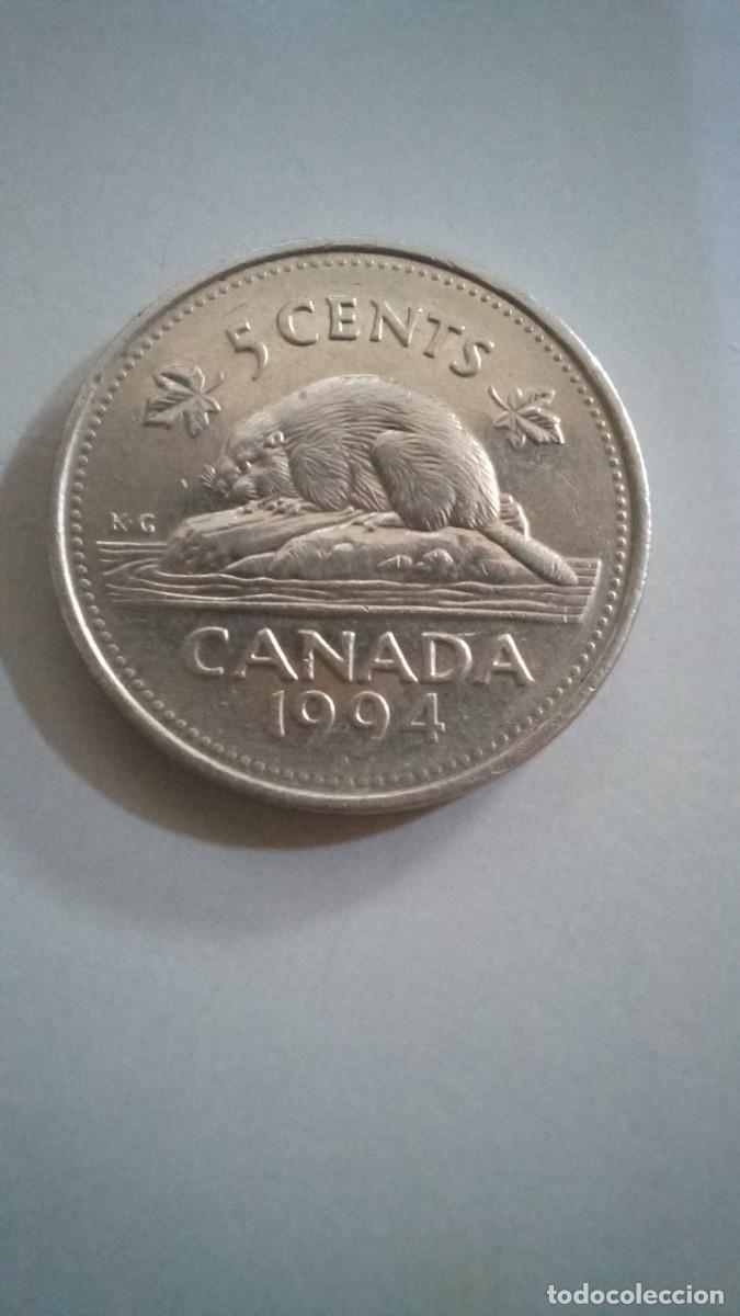 Monedas antiguas de Am&eacute;rica: Moneda de Canada de 5 centavos, Castor, 1994 - Foto 1