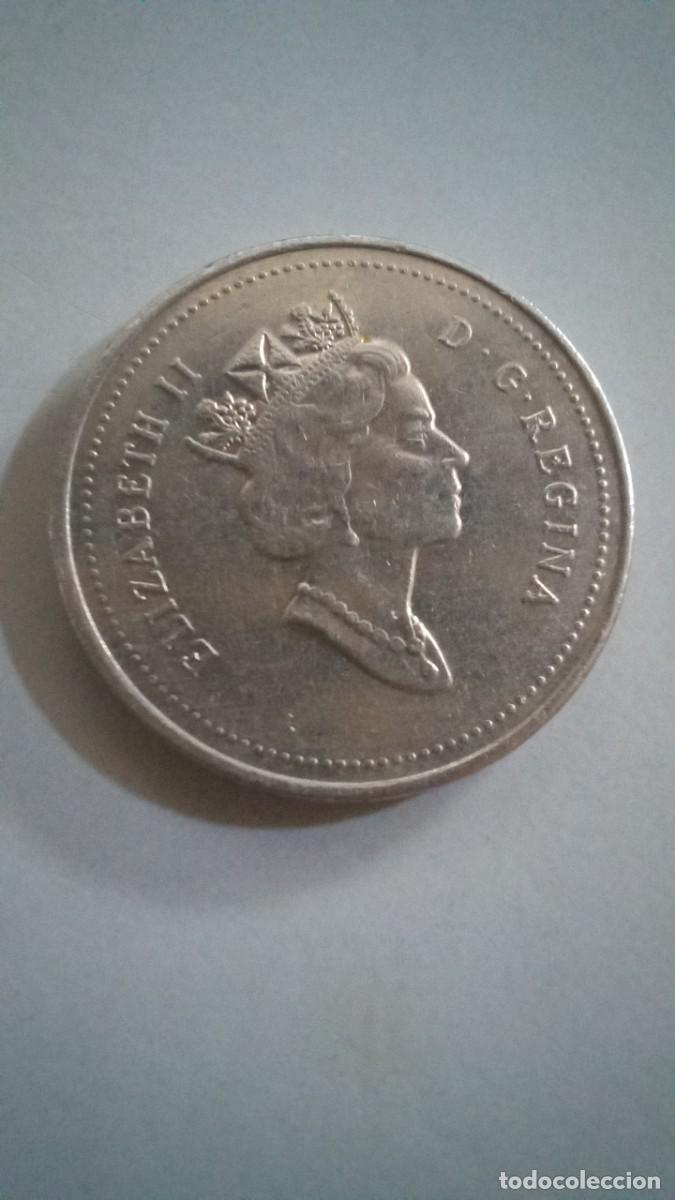 Monedas antiguas de Am&eacute;rica: Moneda de Canada de 5 centavos, Castor, 1994 - Foto 2