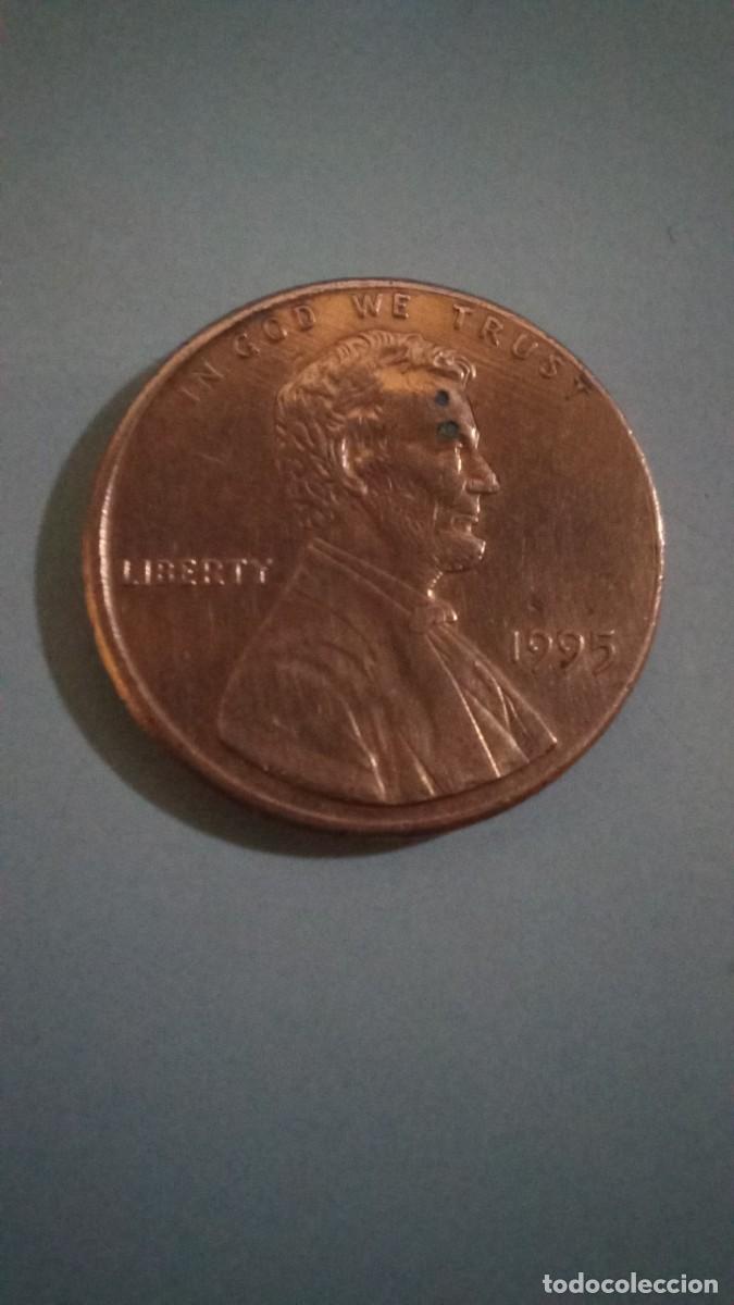 Monedas antiguas de Am&eacute;rica: Moneda de EEUU de 1 centavo, close AM, 1995 - Foto 1
