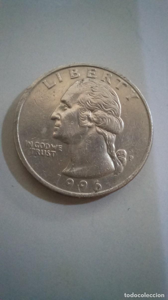 Monedas antiguas de Am&eacute;rica: Moneda de EEUU de 1/4 de dollar, 1996 D - Foto 1