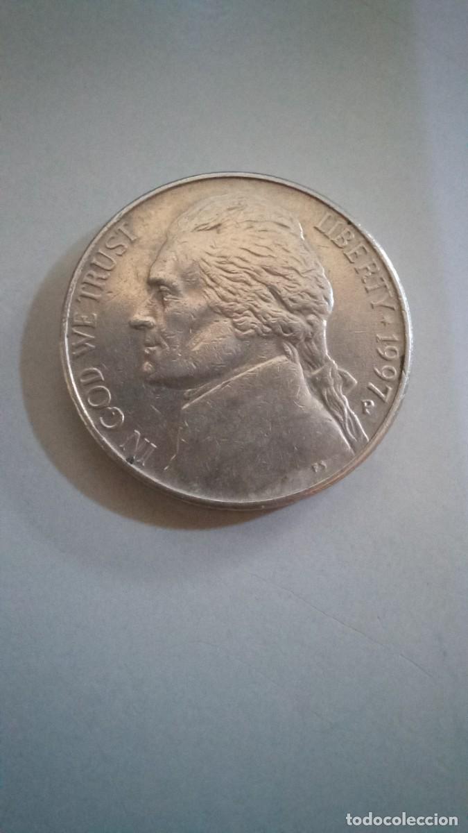 Monedas antiguas de Am&eacute;rica: Moneda de EEUU de 5 centavos, 1997 P - Foto 1