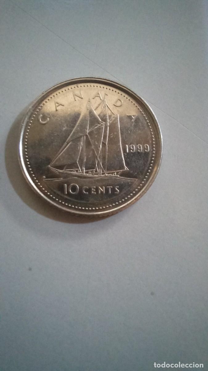 Monedas antiguas de Am&eacute;rica: Moneda de Canada de 10 centavos, 1999 - Foto 1