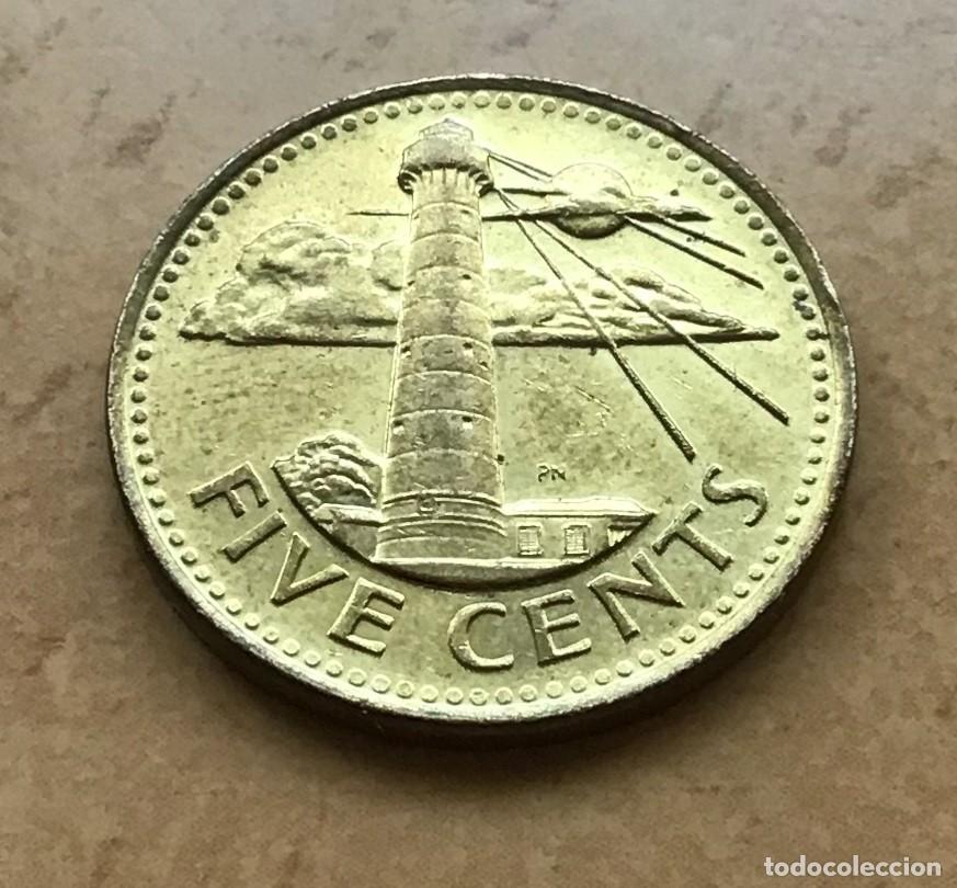 Monedas antiguas de Am&eacute;rica: 5 centavos de Barbados. A&ntilde;o 2005 - Foto 2