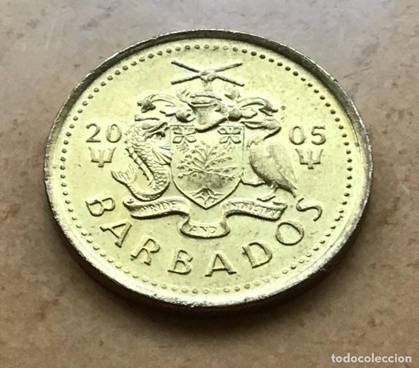 Monedas antiguas de Am&eacute;rica: 5 centavos de Barbados. A&ntilde;o 2005 - Foto 1