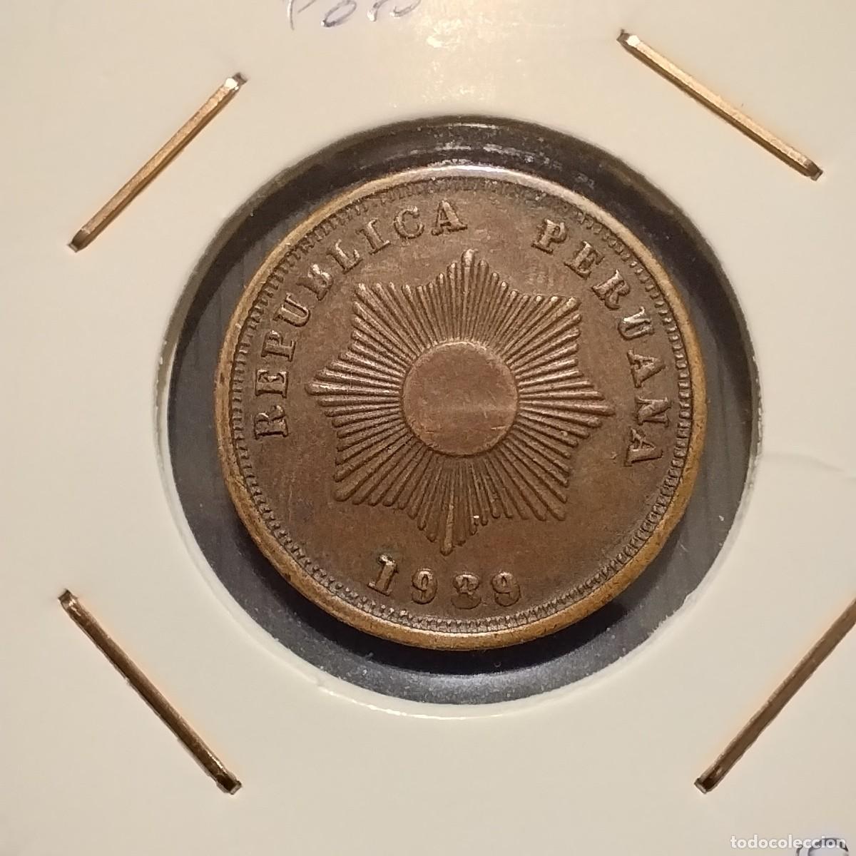 Monedas antiguas de Am&eacute;rica: Moneda 2 centavos, Per&uacute; 1939 - Foto 1
