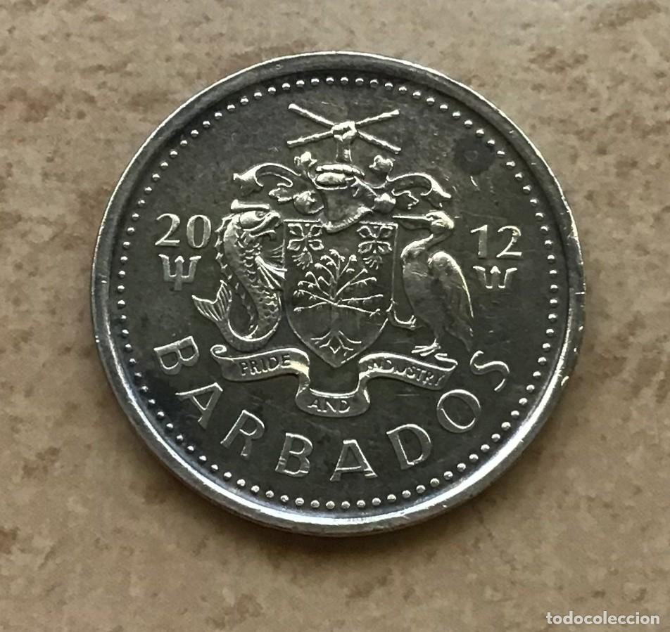 Monedas antiguas de Am&eacute;rica: 5 centavos de Barbados. A&ntilde;o 2012 - Foto 1