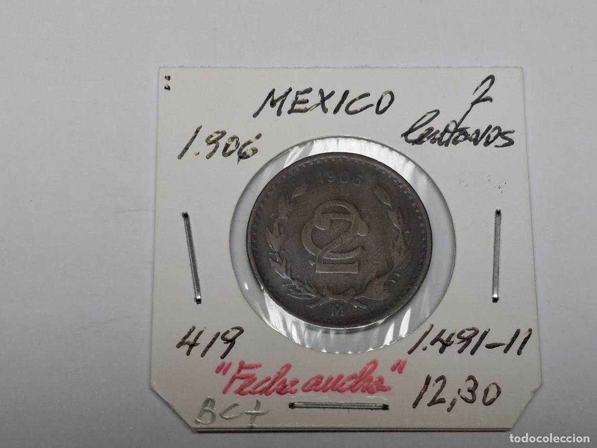 Monedas antiguas de Am&eacute;rica: 2 CENTAVOS de 1906 KM 419 MEXICO en BC+ - Foto 1