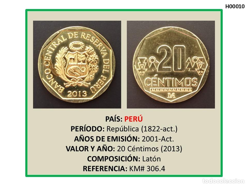 Monedas antiguas de Am&eacute;rica: MONEDA DE PER&Uacute;. 20 C&Eacute;NTIMOS (2013) - Foto 1