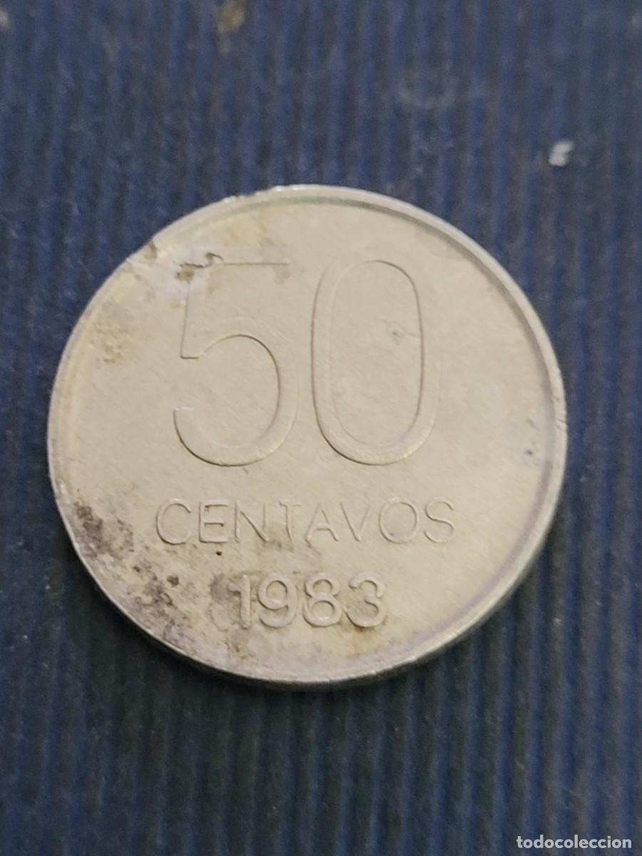 Monedas antiguas de Am&eacute;rica: Moneda 50 centavos 1983 Argentina - Foto 2