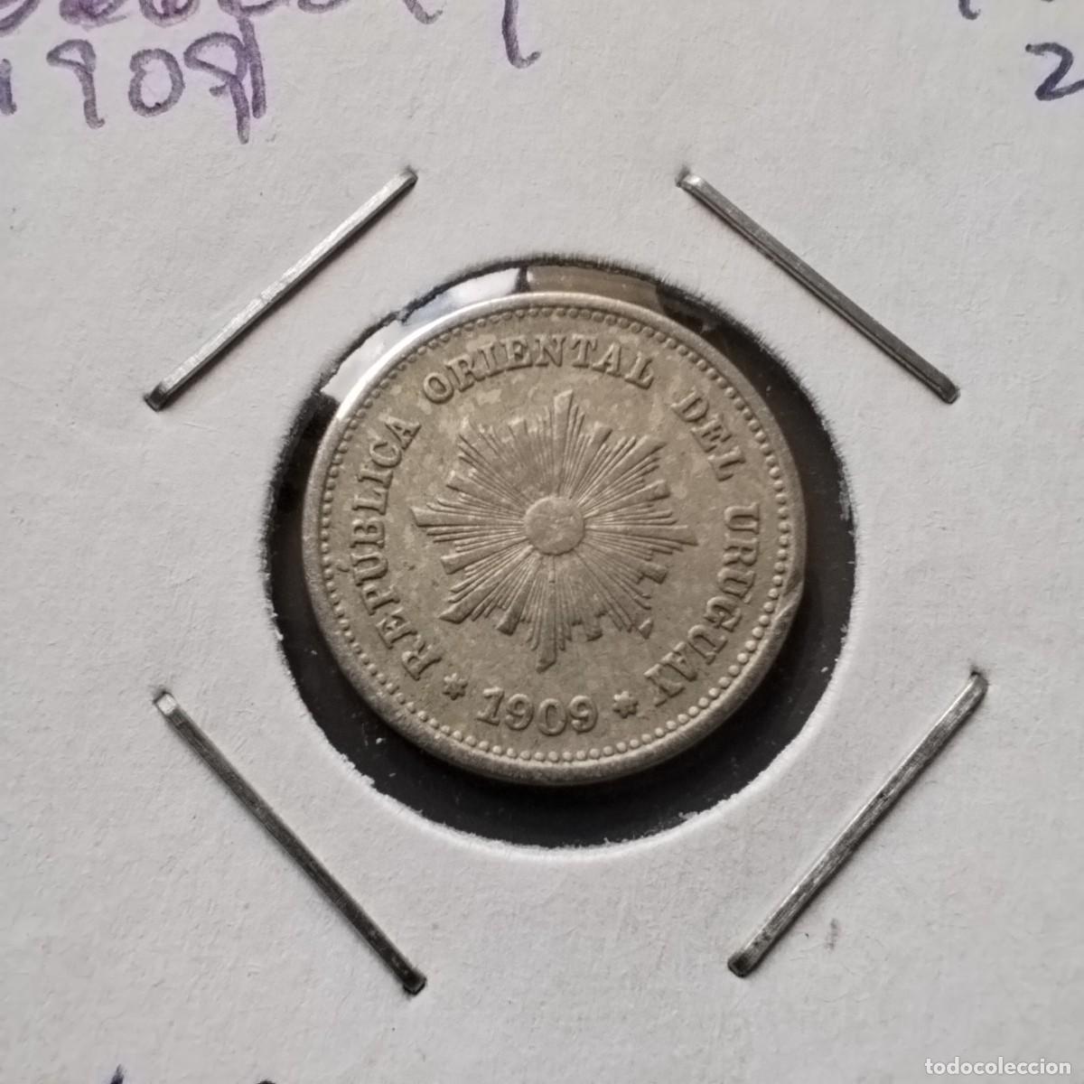 Monedas antiguas de Am&eacute;rica: Moneda 1 centesimo, Uruguay 1909 - Foto 1