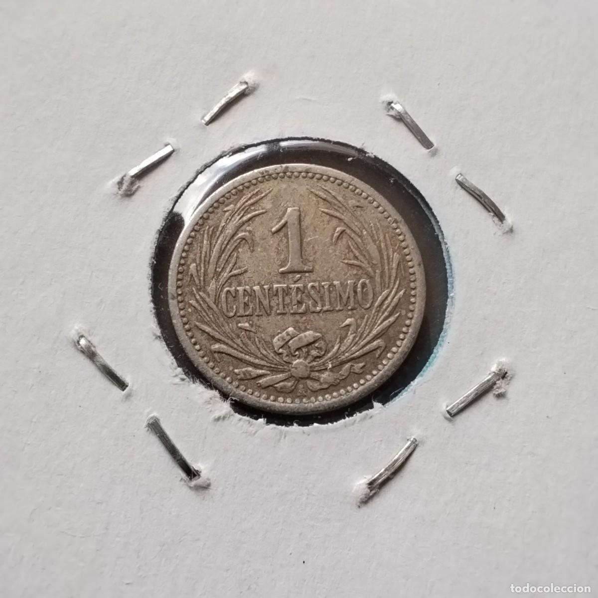 Monedas antiguas de Am&eacute;rica: Moneda 1 centesimo, Uruguay 1909 - Foto 2