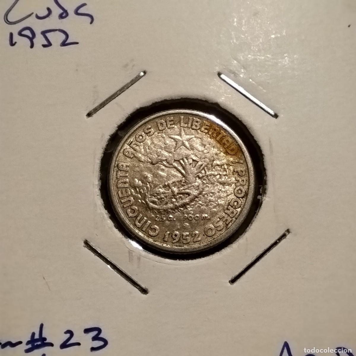 Monedas antiguas de Am&eacute;rica: Moneda 10 centavos, Cuba 1952 - Foto 1