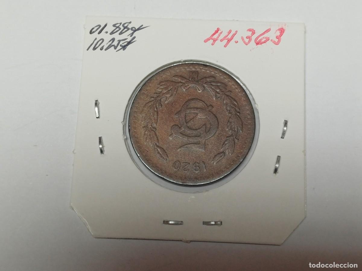 Monedas antiguas de Am&eacute;rica: 5 CENTAVOS de 1920 Mo KM 422 MEXICO en BC+ - Foto 2