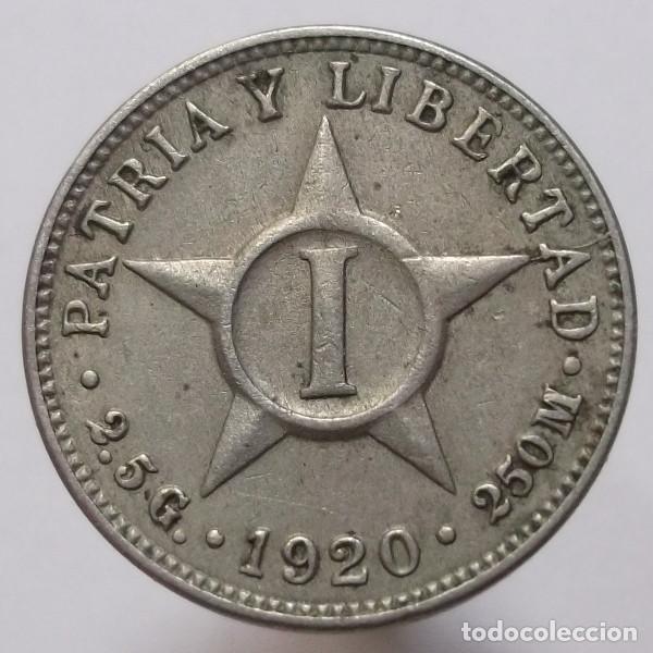 Monedas antiguas de Am&eacute;rica: 1 Centavo 1920 (Cuba) - Foto 2
