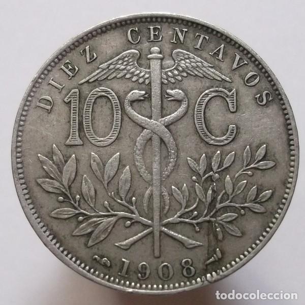 Monedas antiguas de Am&eacute;rica: 10 Centavos 1908 (Bolivia) - Foto 1
