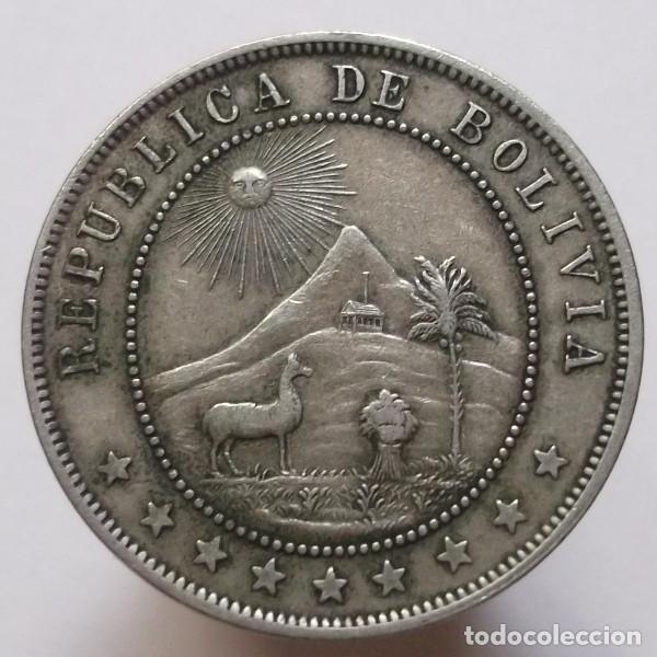 Monedas antiguas de Am&eacute;rica: 10 Centavos 1908 (Bolivia) - Foto 2