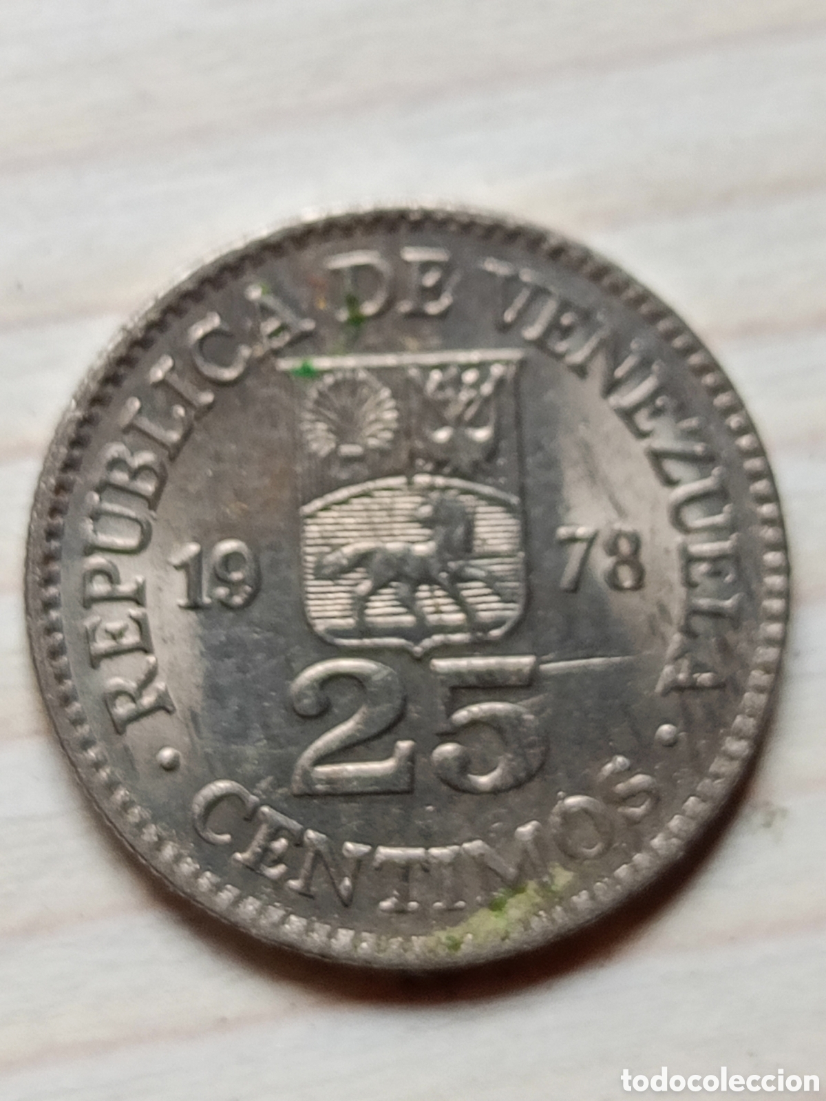 Monedas antiguas de Am&eacute;rica: Moneda 25 centimos Venezuela 1978 - Foto 1