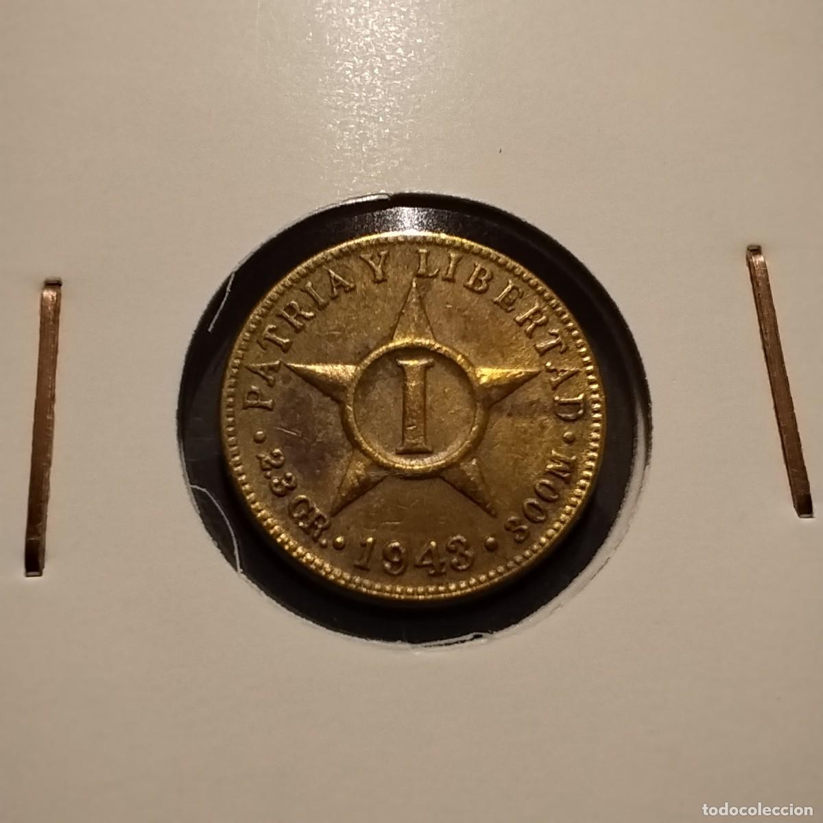 Monedas antiguas de Am&eacute;rica: Moneda 1 centavo, Cuba 1943 - Foto 1