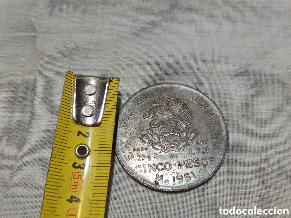 Monedas antiguas de Am&eacute;rica: MONEDA 5 PESOS, 1951 - Foto 3