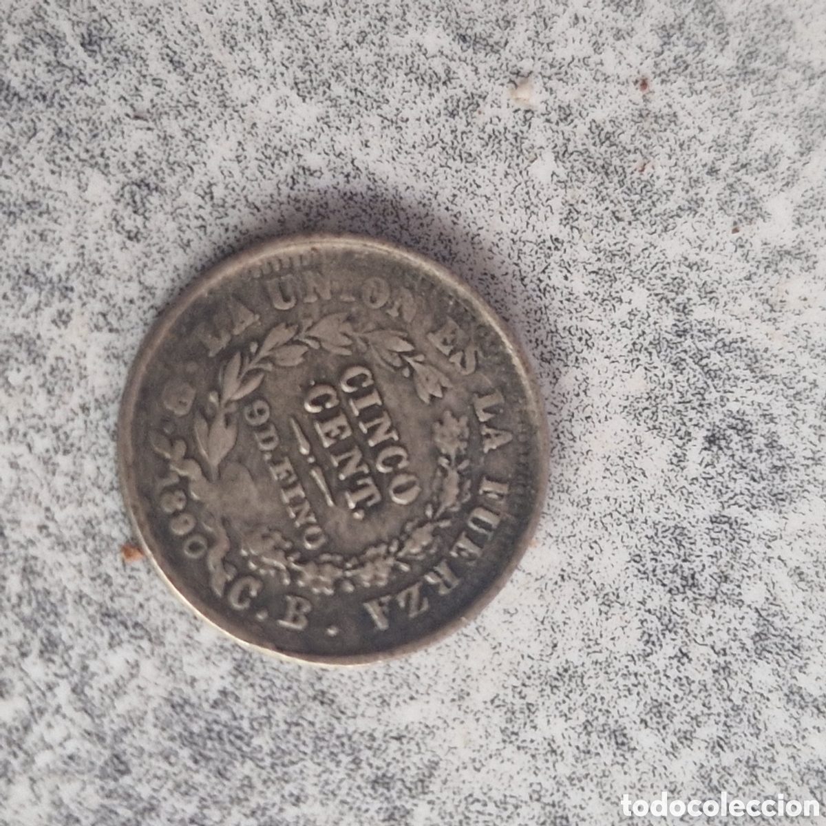 Monedas antiguas de Am&eacute;rica: Cinco c&eacute;ntimos de plata bolivia - Foto 1