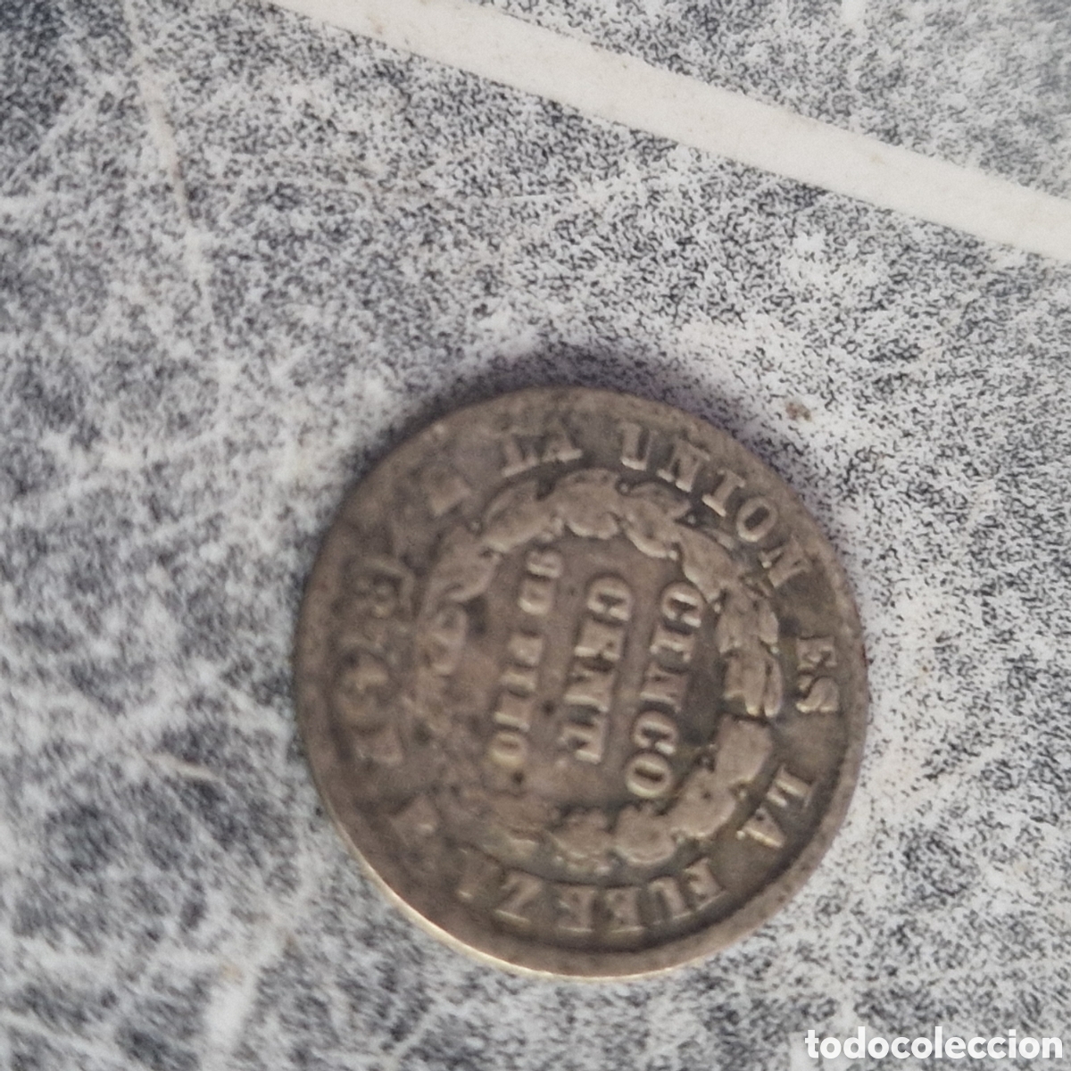 Monedas antiguas de Am&eacute;rica: Cinco c&eacute;ntimos de plata - Foto 1