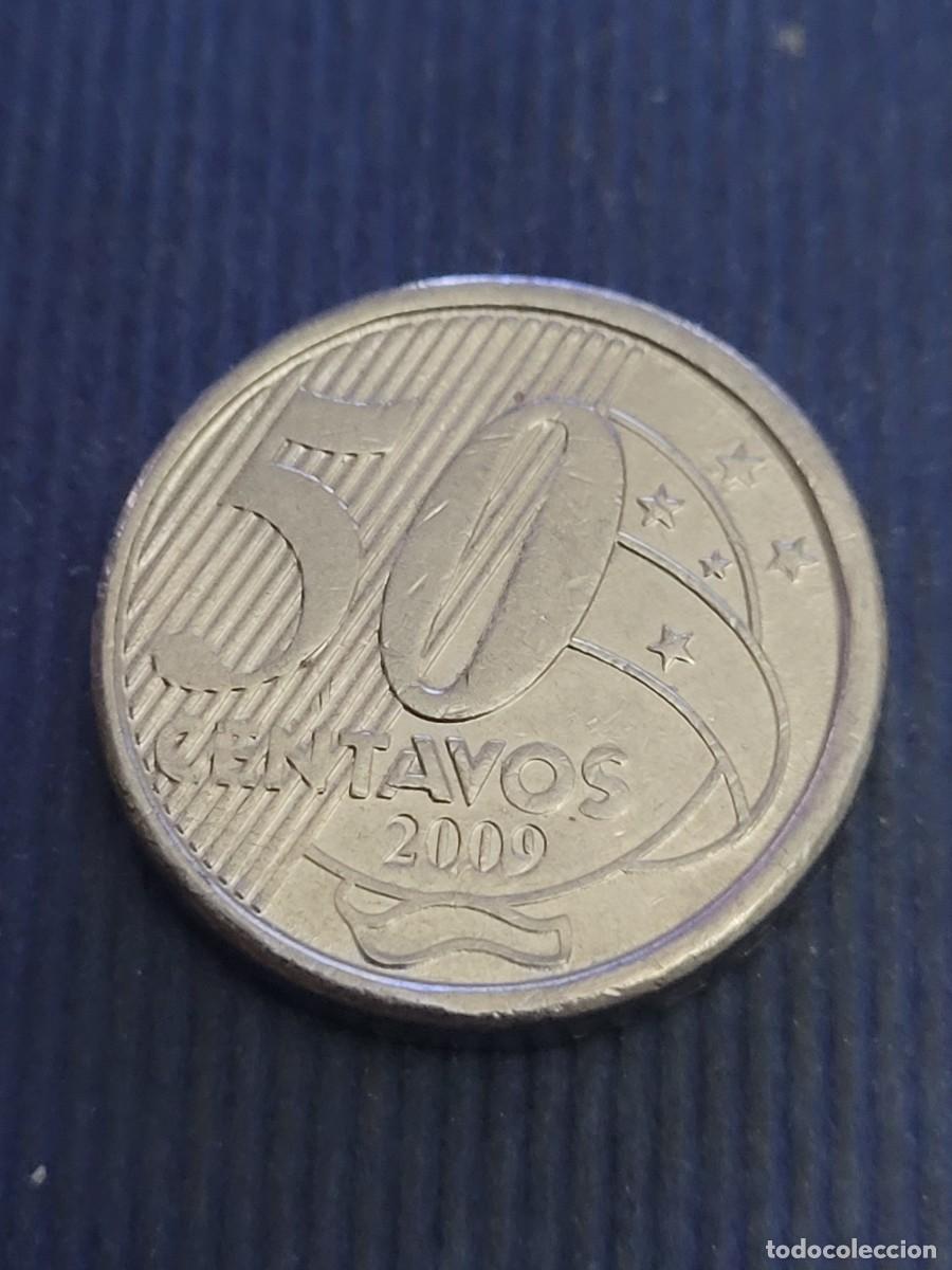 Monedas antiguas de Am&eacute;rica: Moneda 50 centavos 2009 Brasil - Foto 2