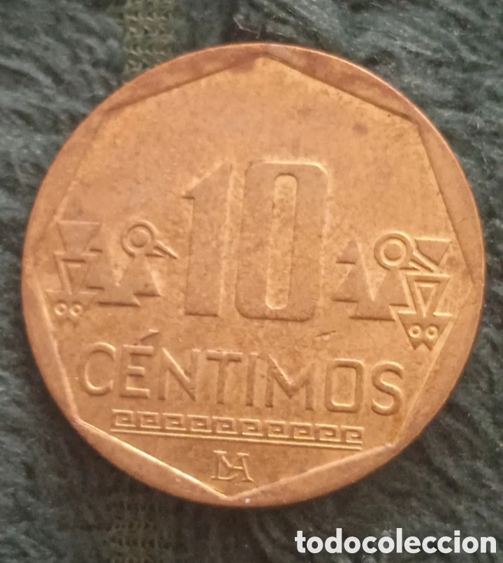 Monedas antiguas de Am&eacute;rica: Moneda 10 C&eacute;ntimos Per&uacute; 2022 - Foto 2