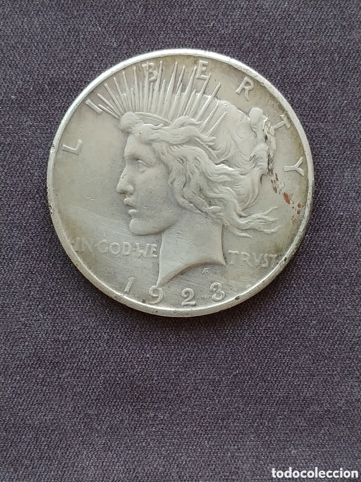 Moedas antigas da Am&eacute;rica: Estados Unidos, One Dollar 1923 &rdquo;S&rdquo;, Ag .900 mls.