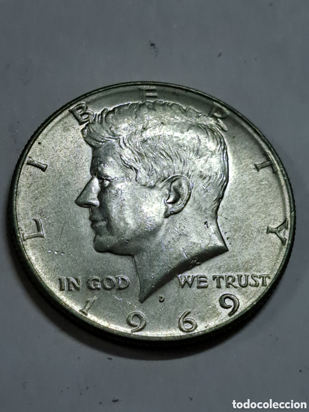 Monnaies anciennes d'Am&eacute;rique: Medio d&oacute;lar de plata de Kennedy a&ntilde;o 1969 sin circulaci&oacute;n
